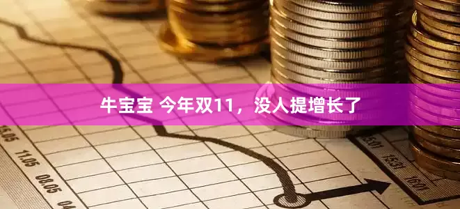 牛宝宝 今年双11，没人提增长了